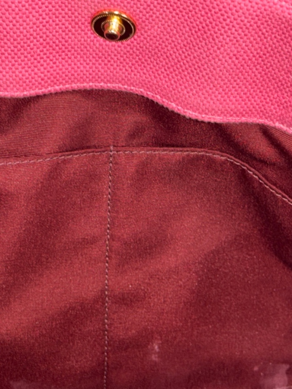Coach Extra Large PINK Canvas Tote (Style F73195) - Picture 6 of 8